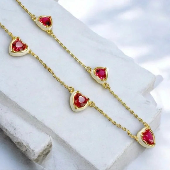 Kate Spade Sweetheart Station Necklace NWT Dustbag Included - Picture 8 of 10